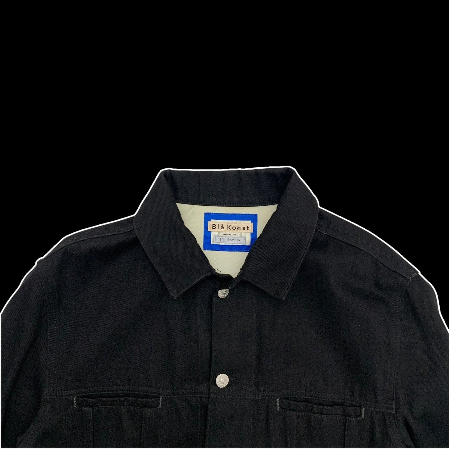 Acne Studios Blå Konst Pass Denim Jacket Black (Fits M-L)
