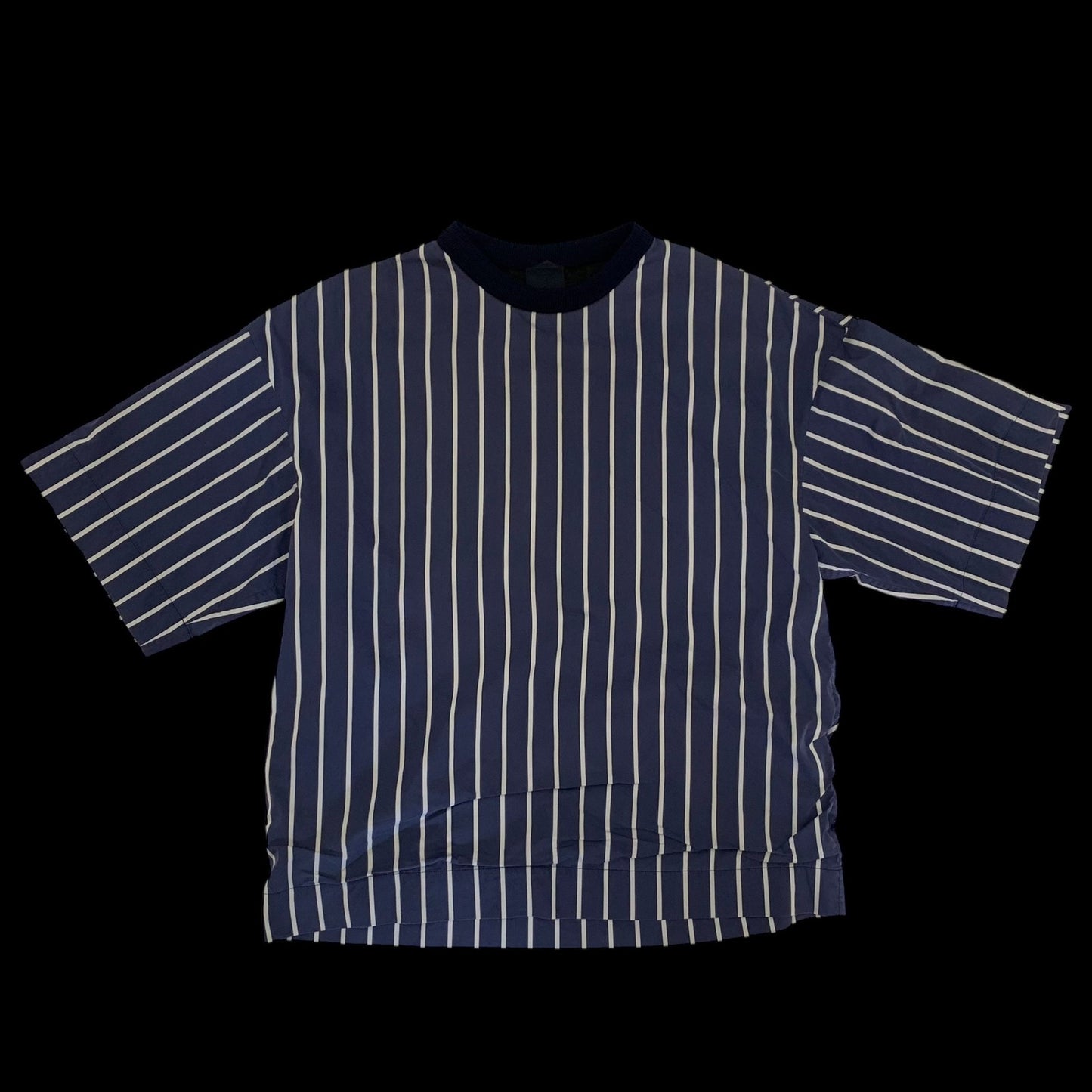 Juun.j Double-Layered Striped T-Shirt Navy/White (Fits XL)