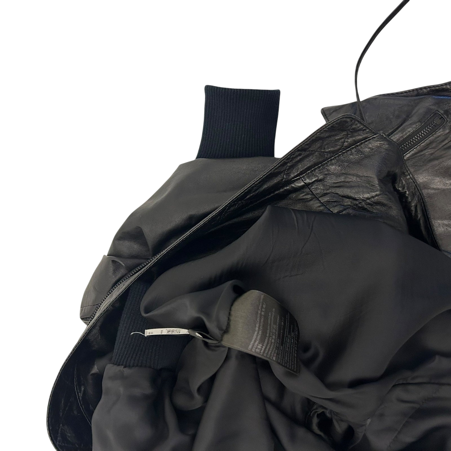 Y-3 Faux Leather Jacket with Detachable Sling Bag Black (Size S)