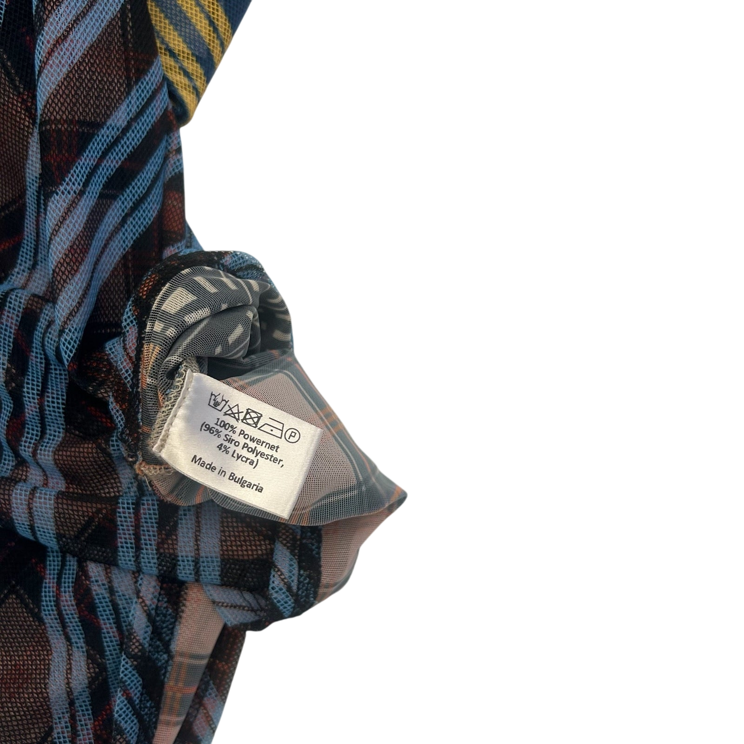 Chopova Lowena Multicolor Mesh Tartan Long Sleeve T-Shirt (Fits S-M Womens)