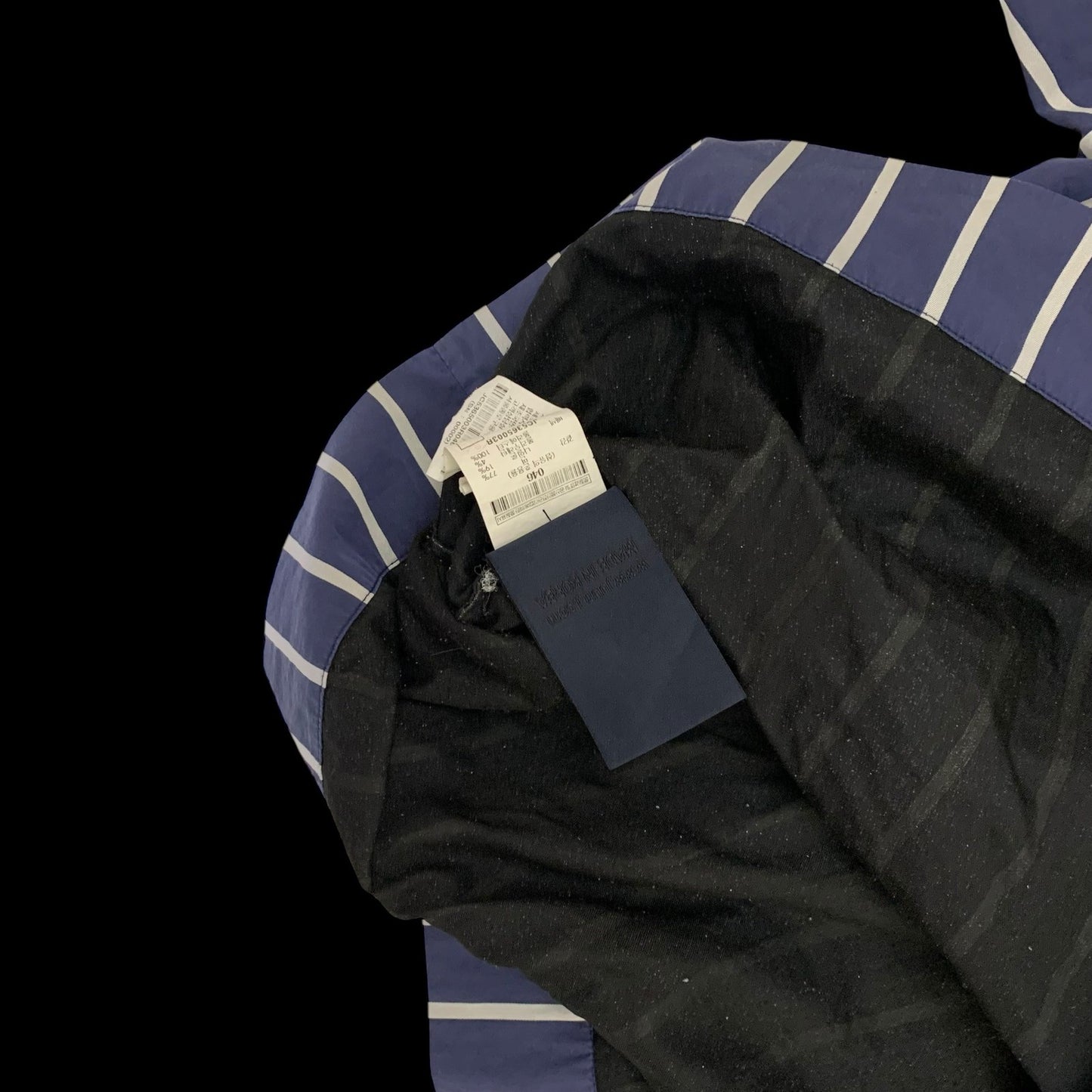 Juun.j Double-Layered Striped T-Shirt Navy/White (Fits XL)