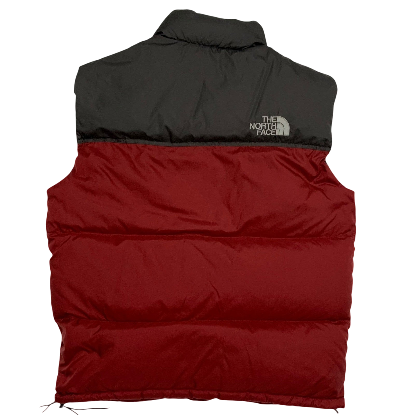 The North Face Nuptse 700 Down Puffer Vest Red/Charcoal (Size L)