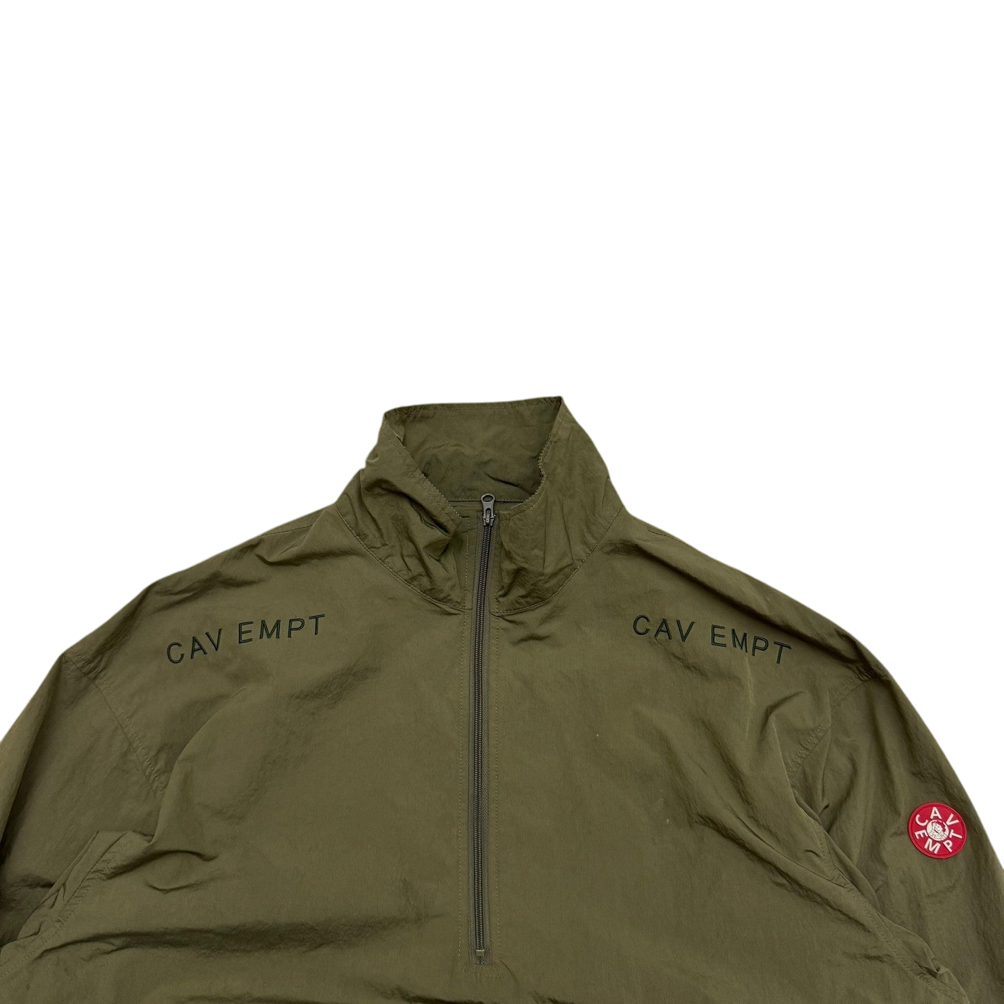Cav Empt Packable Half-Zip Anorak Jacket Olive Green (Fits L-XL)