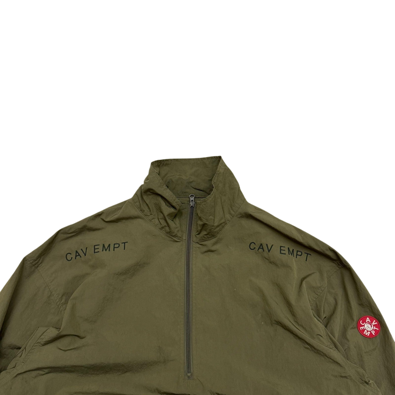 Cav Empt Packable Half-Zip Anorak Jacket Olive Green (Fits L-XL)