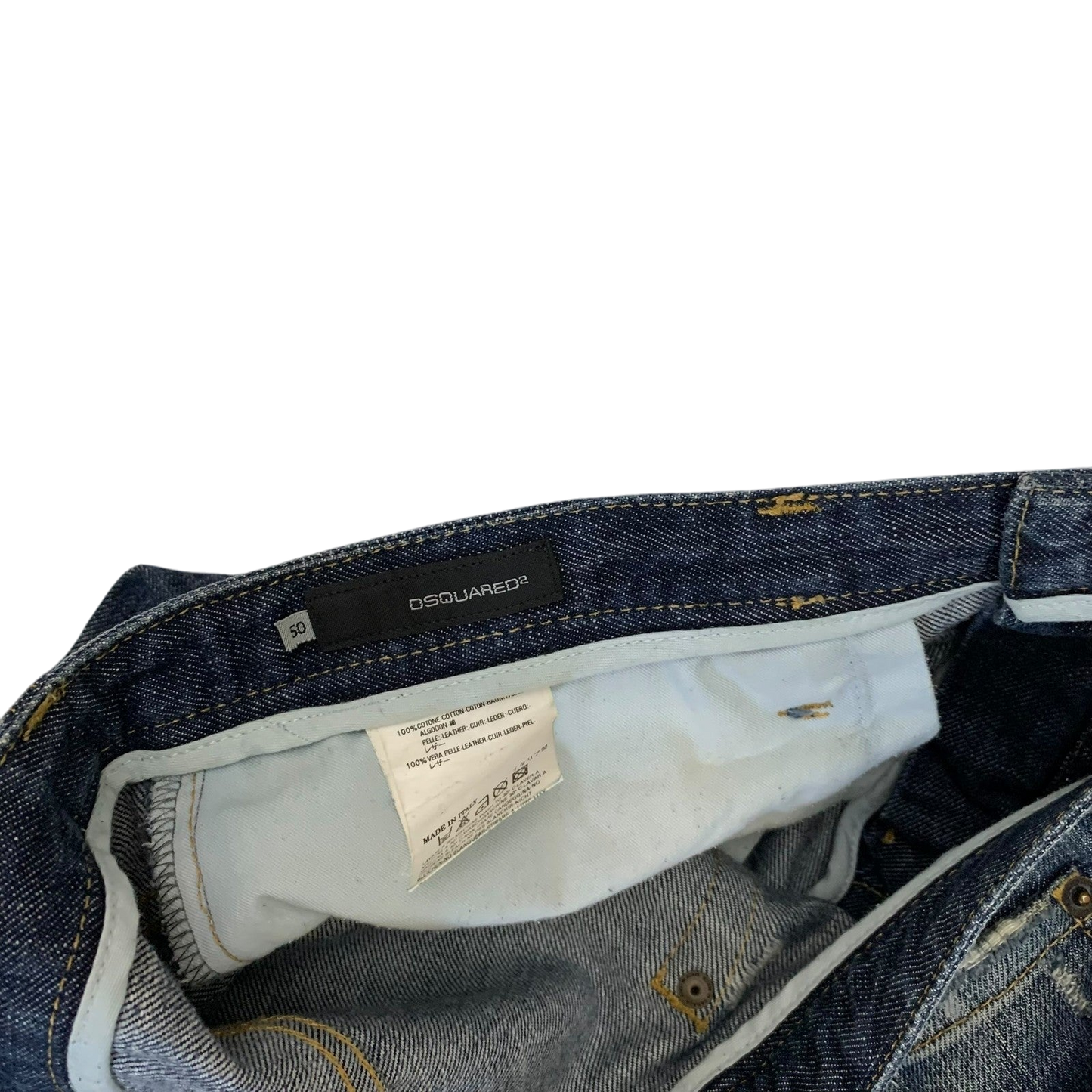 Dsquared 2000s Cup Series Patch Jeans (Size 32”)