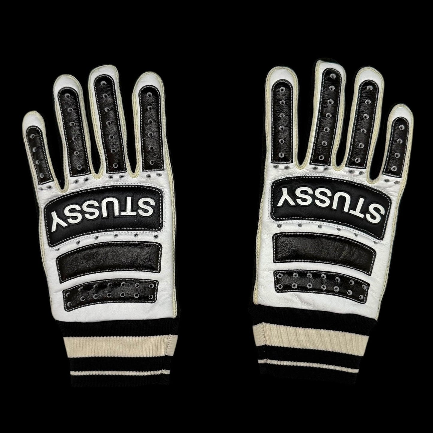 Stussy Leather Biker Gloves (Size L-XL)
