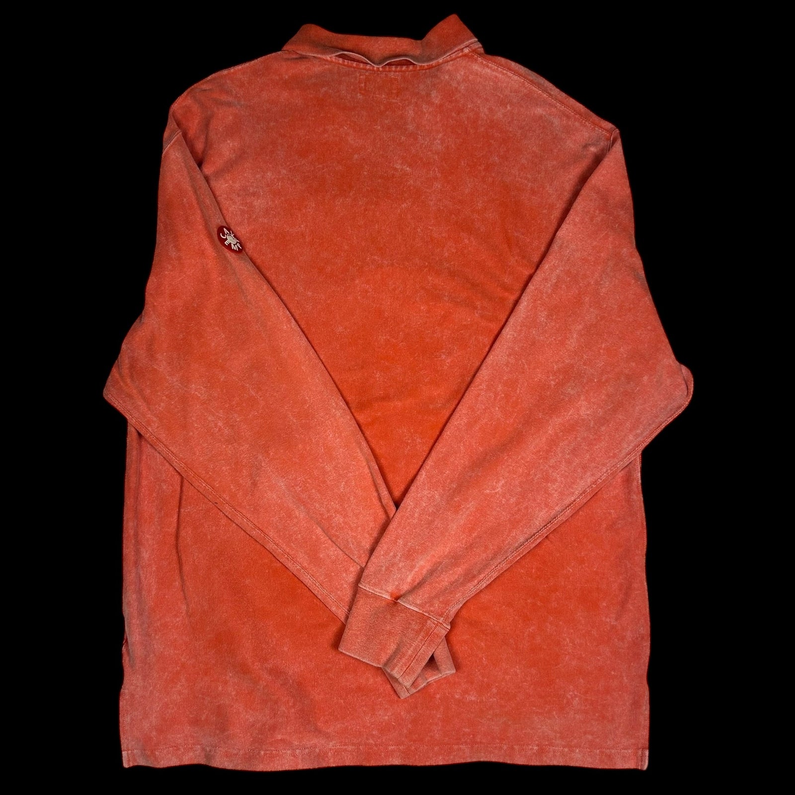 Cav Empt Bleached Ribbed Long Sleeve Polo Shirt (Size M)