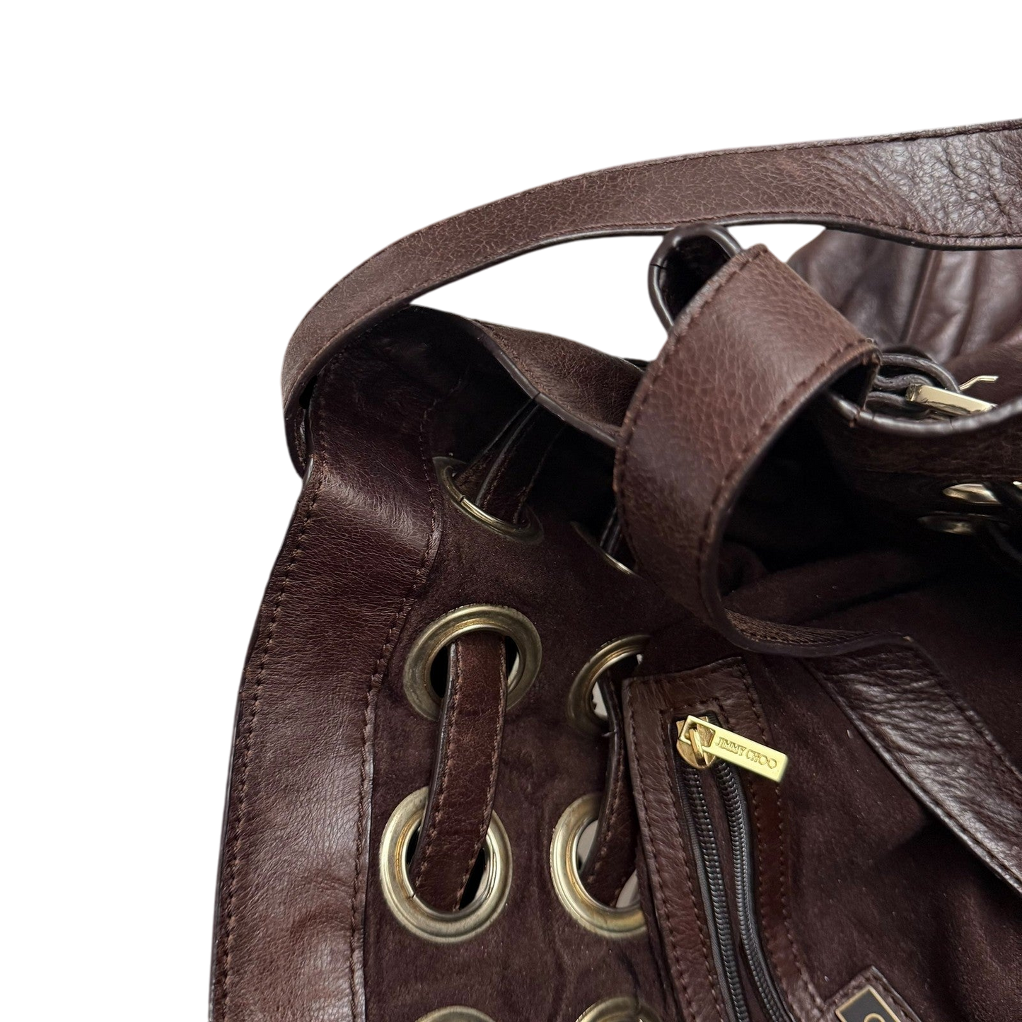 Jimmy Choo Ramona Leather Shoulder Bag Brown