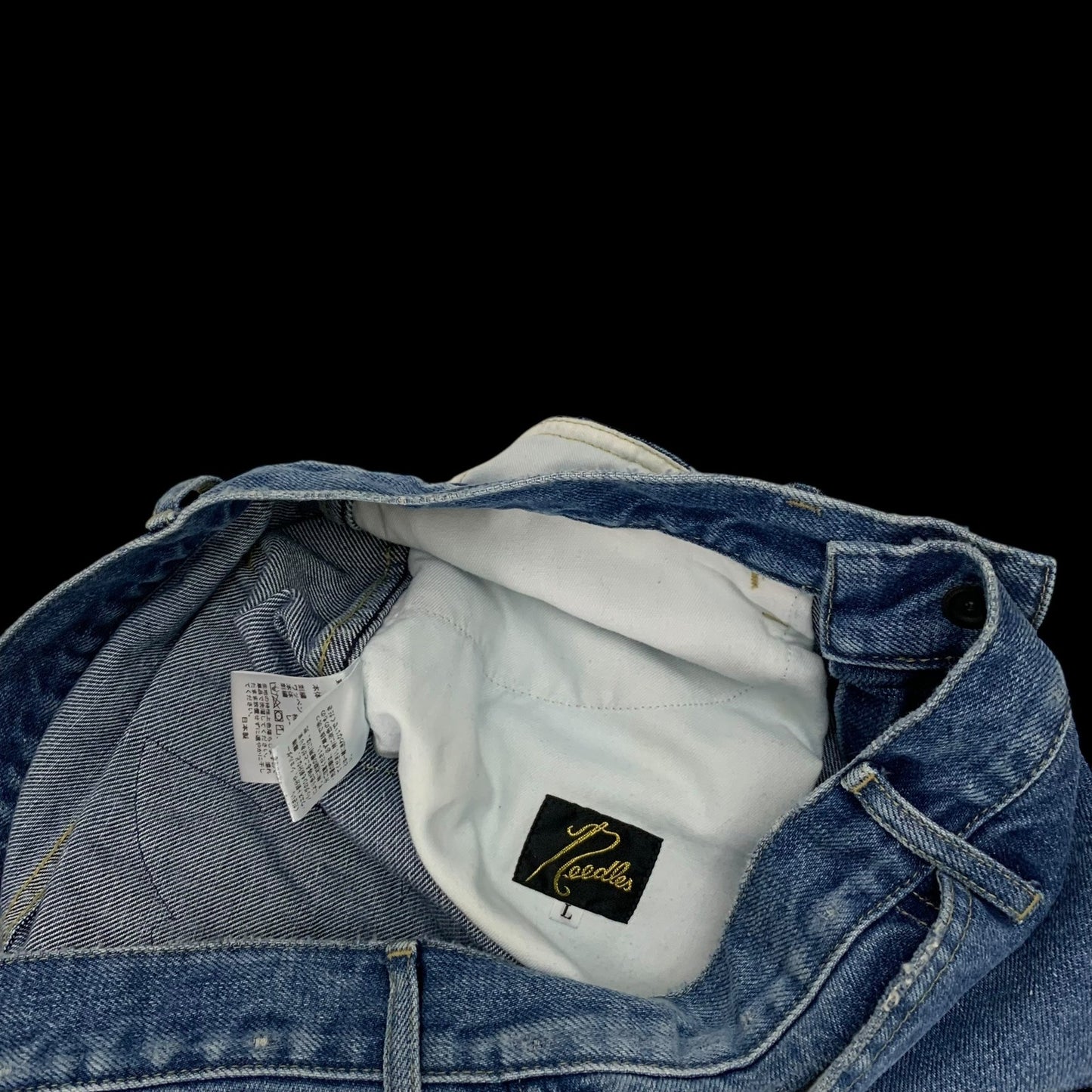 Needles Assorted Patches Straight Jeans (Size L)
