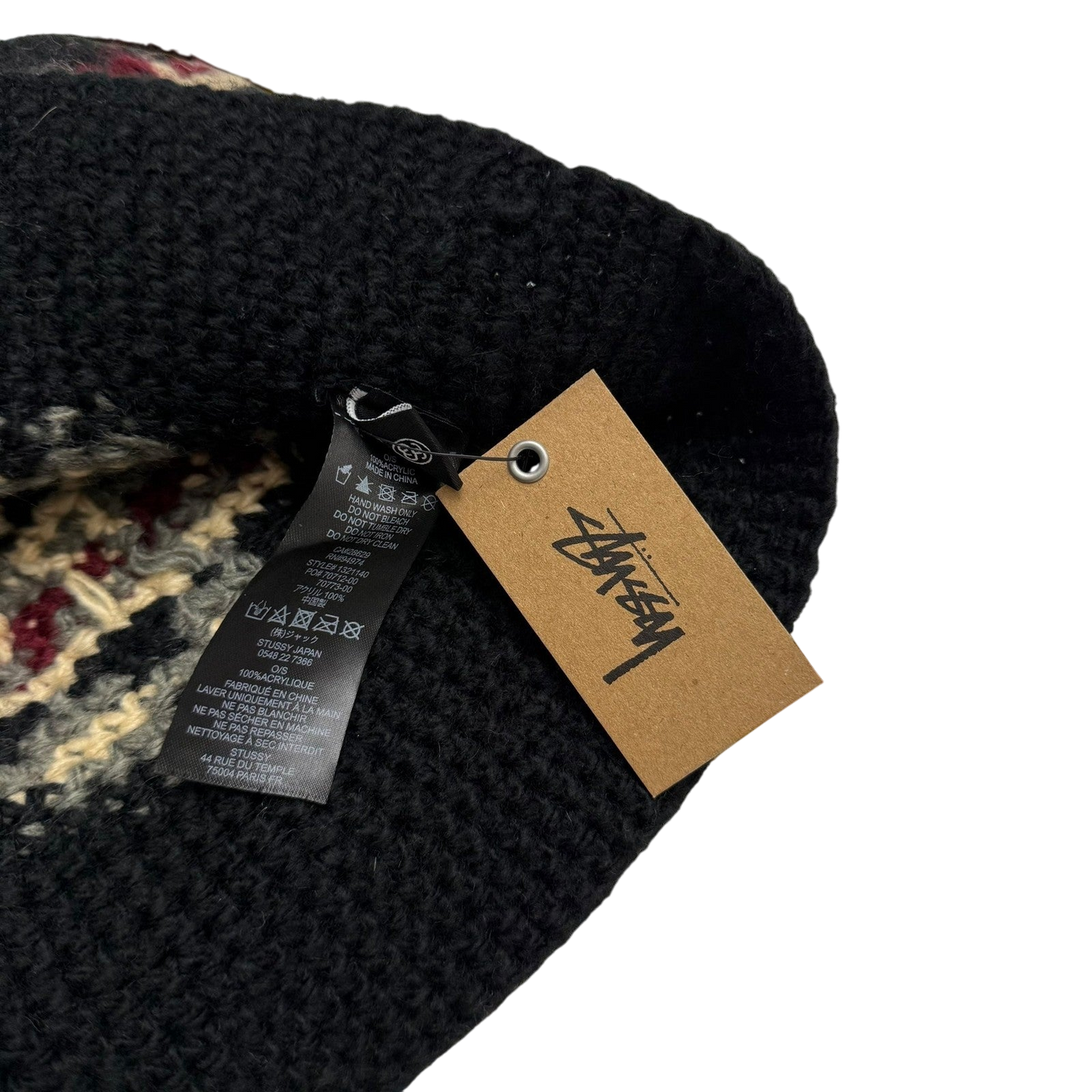 Stussy Japan AW22 Fairisle Bucket Hat Black