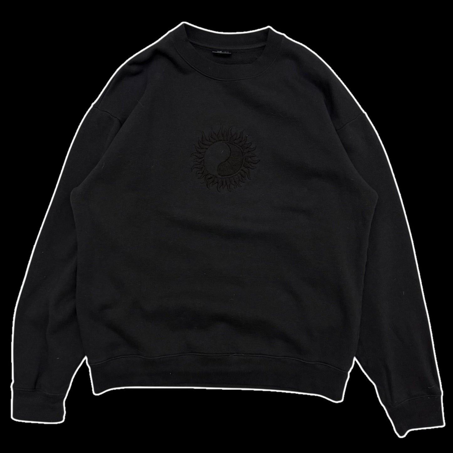 Stussy x Our Legacy Sun Crewneck Sweater Black (Made in USA) (Fits M-L)
