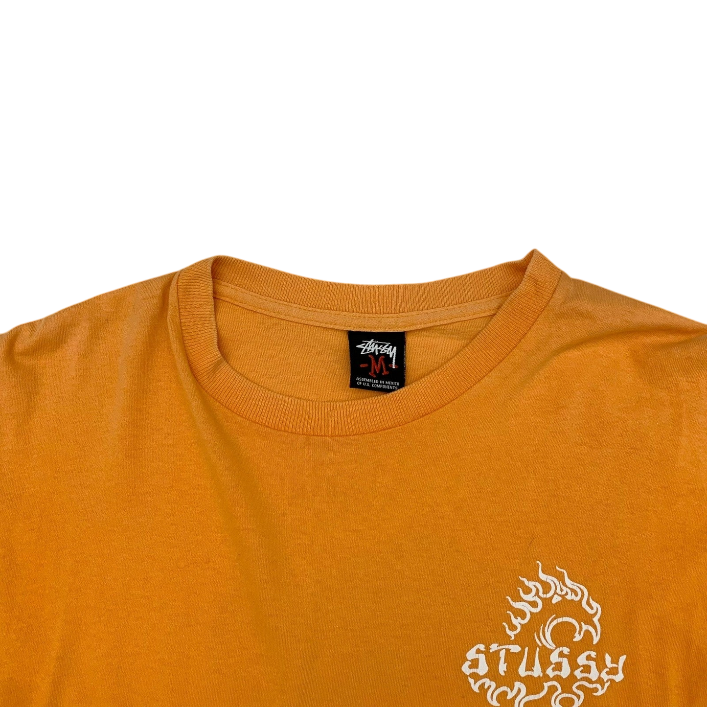 Stussy Vintage 00s ‘Inferno Wave’ T-Shirt Orange (Size M)