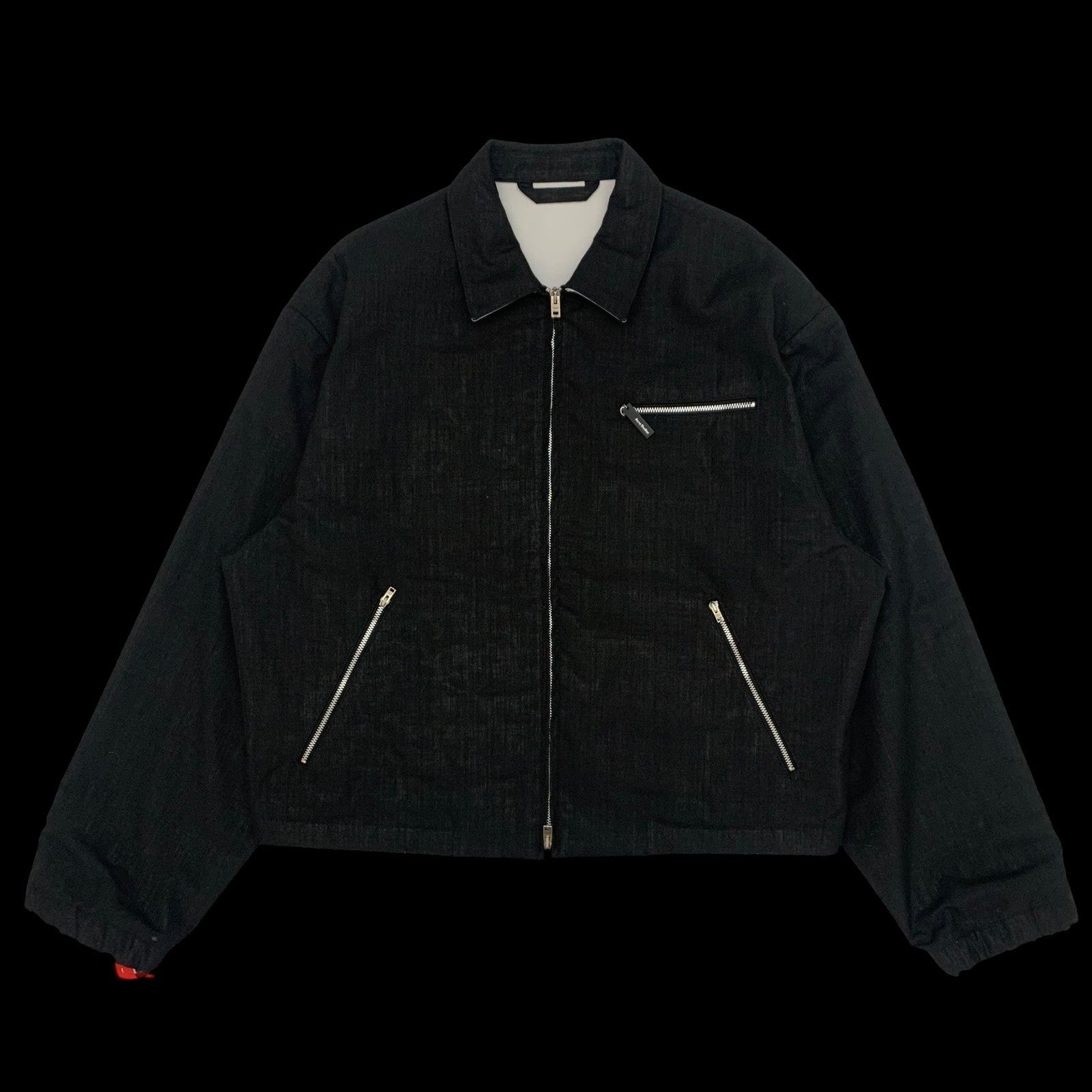 Acne Studios Zip-Embellished Wool-Blend Jacket Black (Fits L-XL)