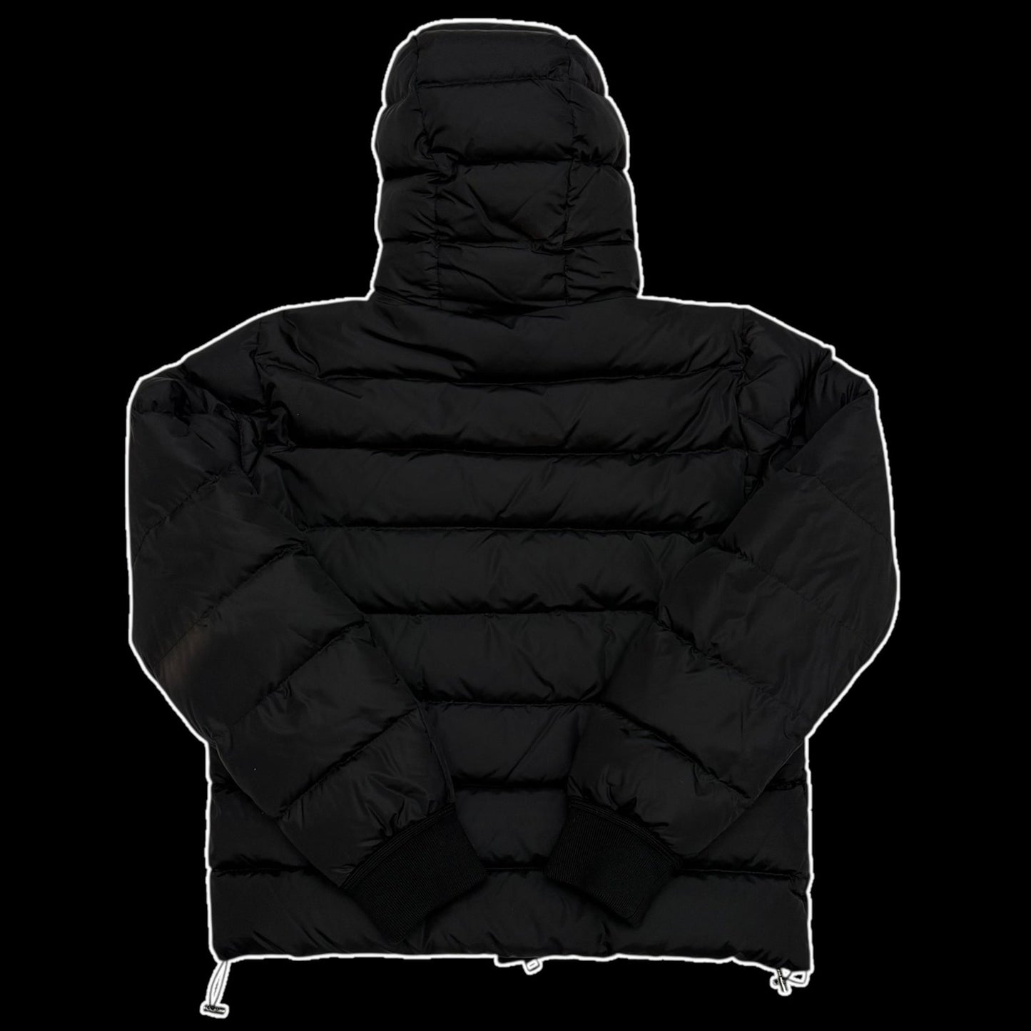 Moncler Aubert Hooded Down Jacket Matte Black (fits M)
