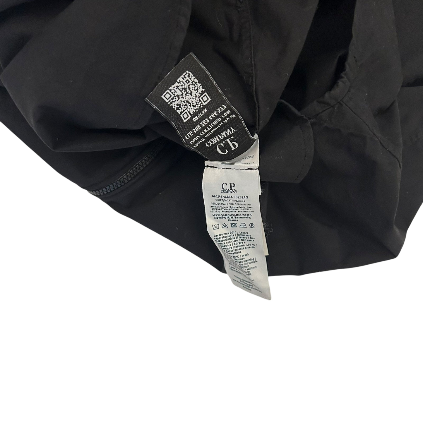 C.P. Company Lens Zip-Up Overshirt Black (Fits L)