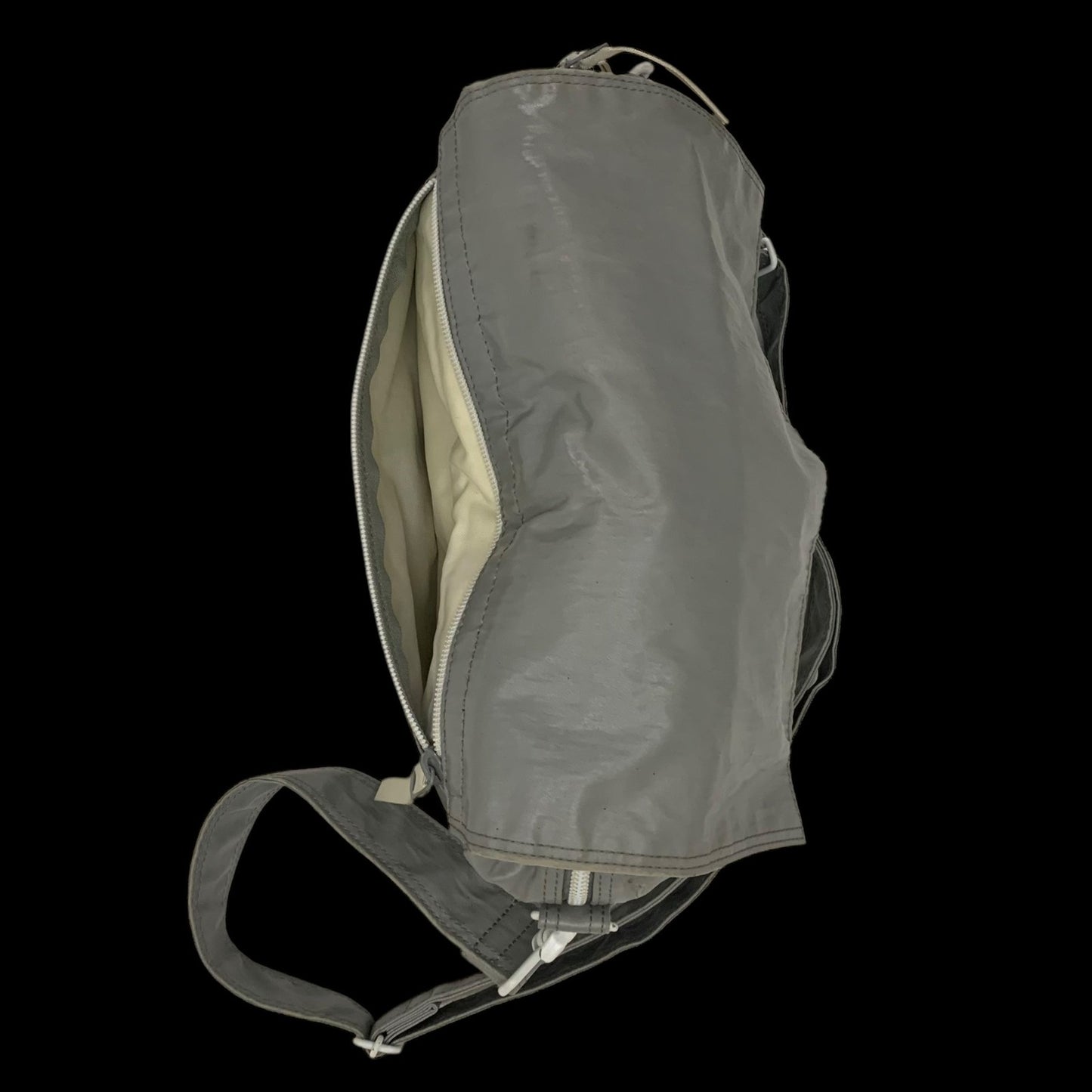 Porter Vintage Nylon Messenger Bag Metallic Silver