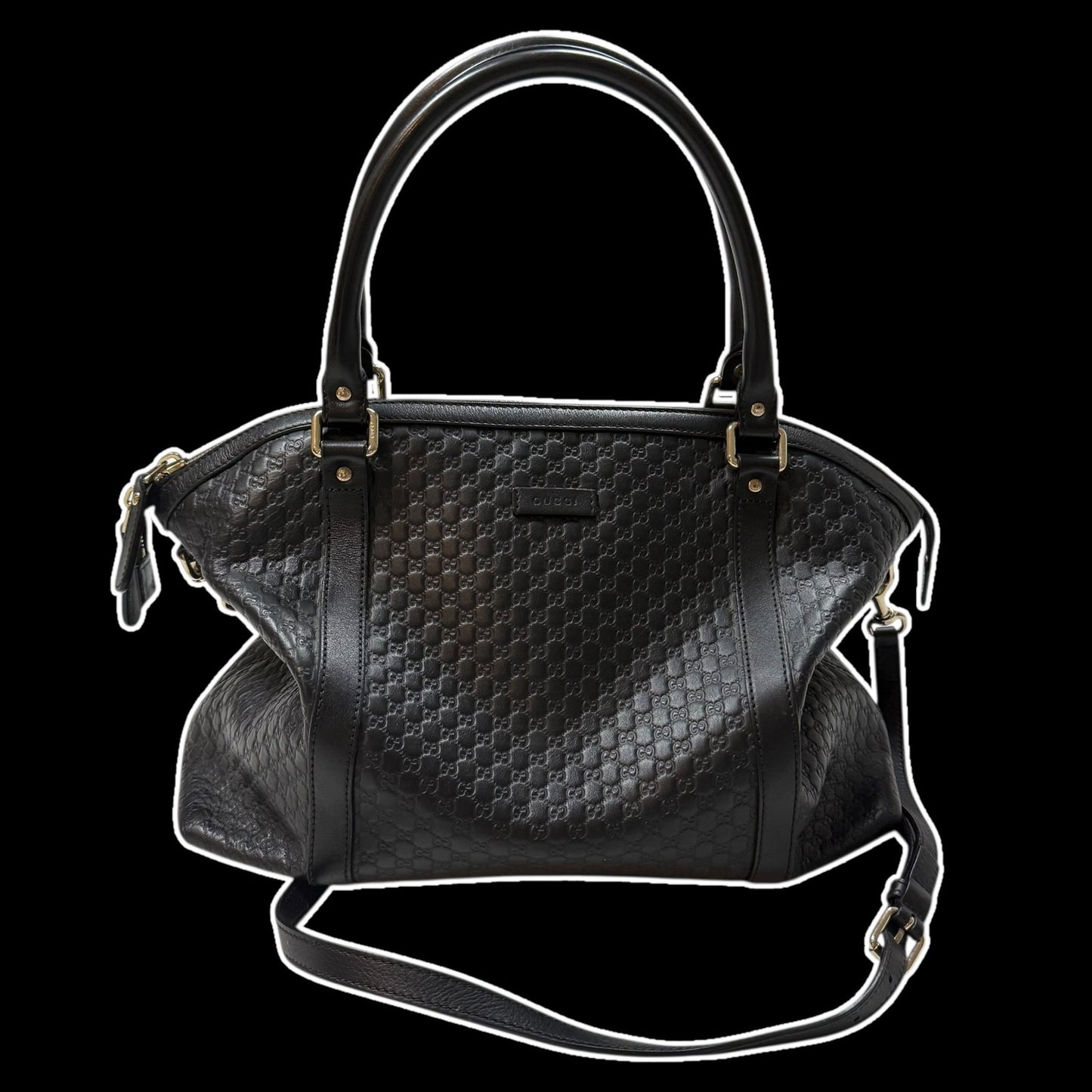Gucci Microguccissima Large Dome Leather Bag Black
