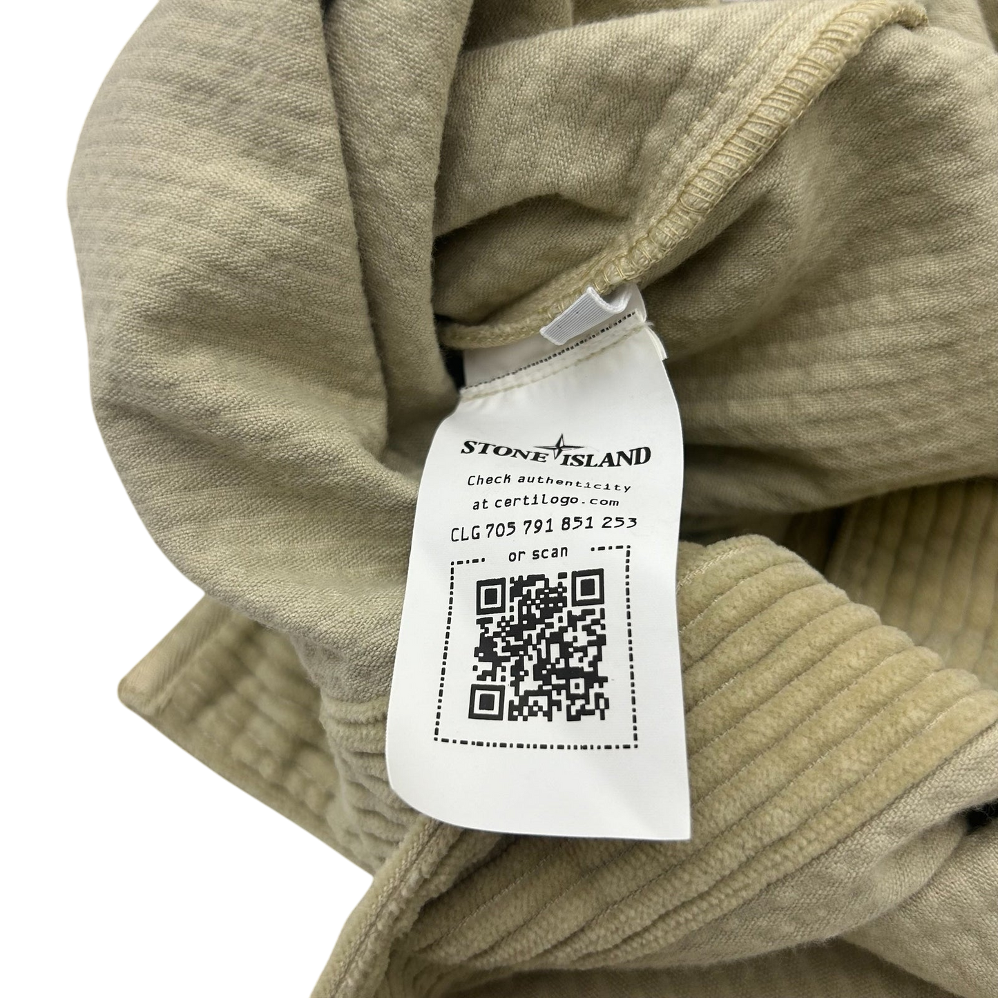 Stone Island Corduroy Long Sleeve Shirt Beige (Fits L)