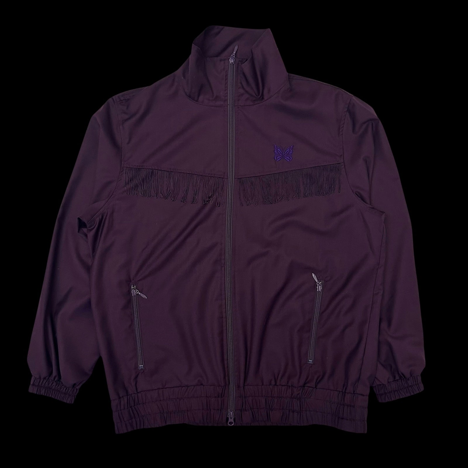 Needles Poly Smooth Fringe Track Jacket (Size M)