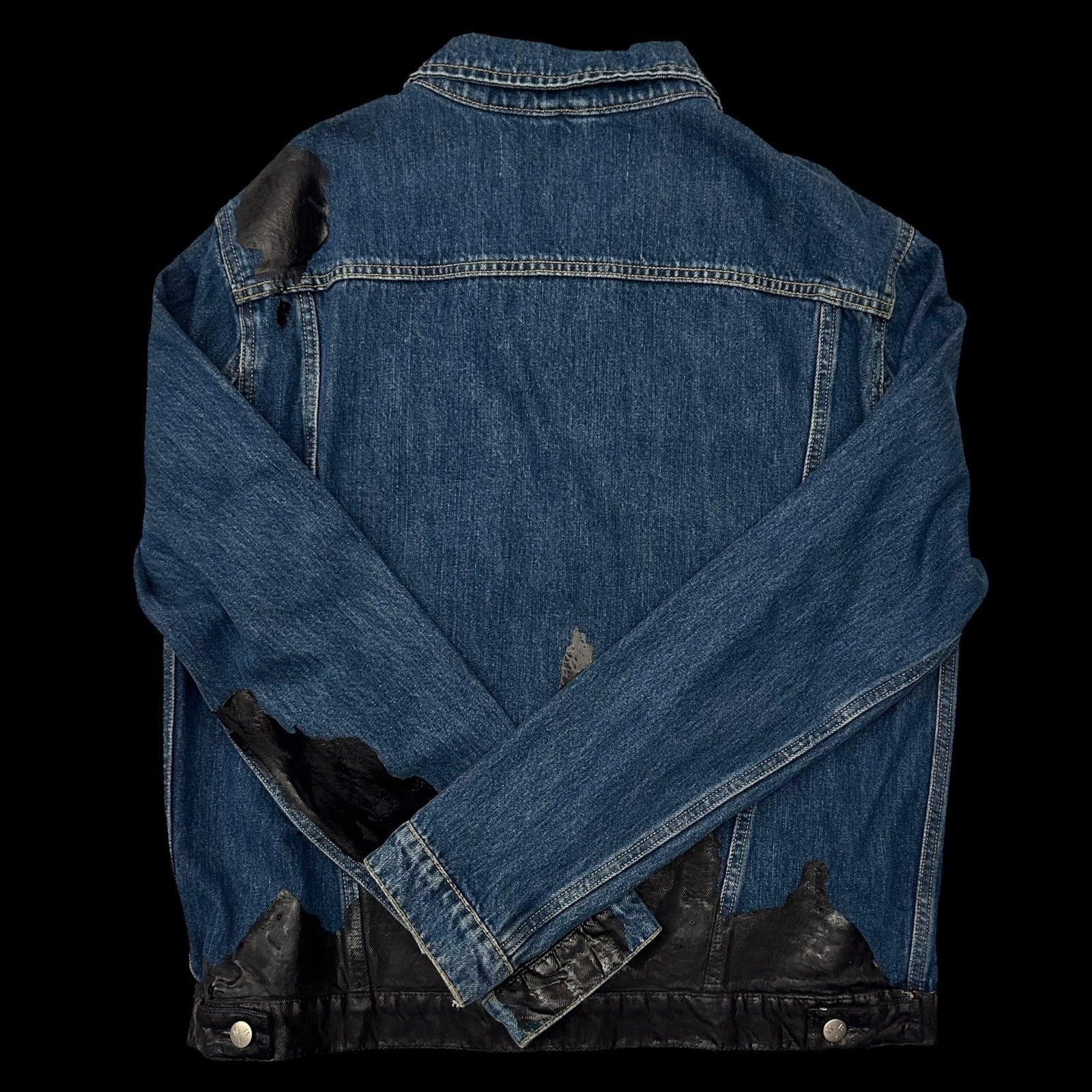 MISBHV AW18 Wet Print Denim Jacket Indigo