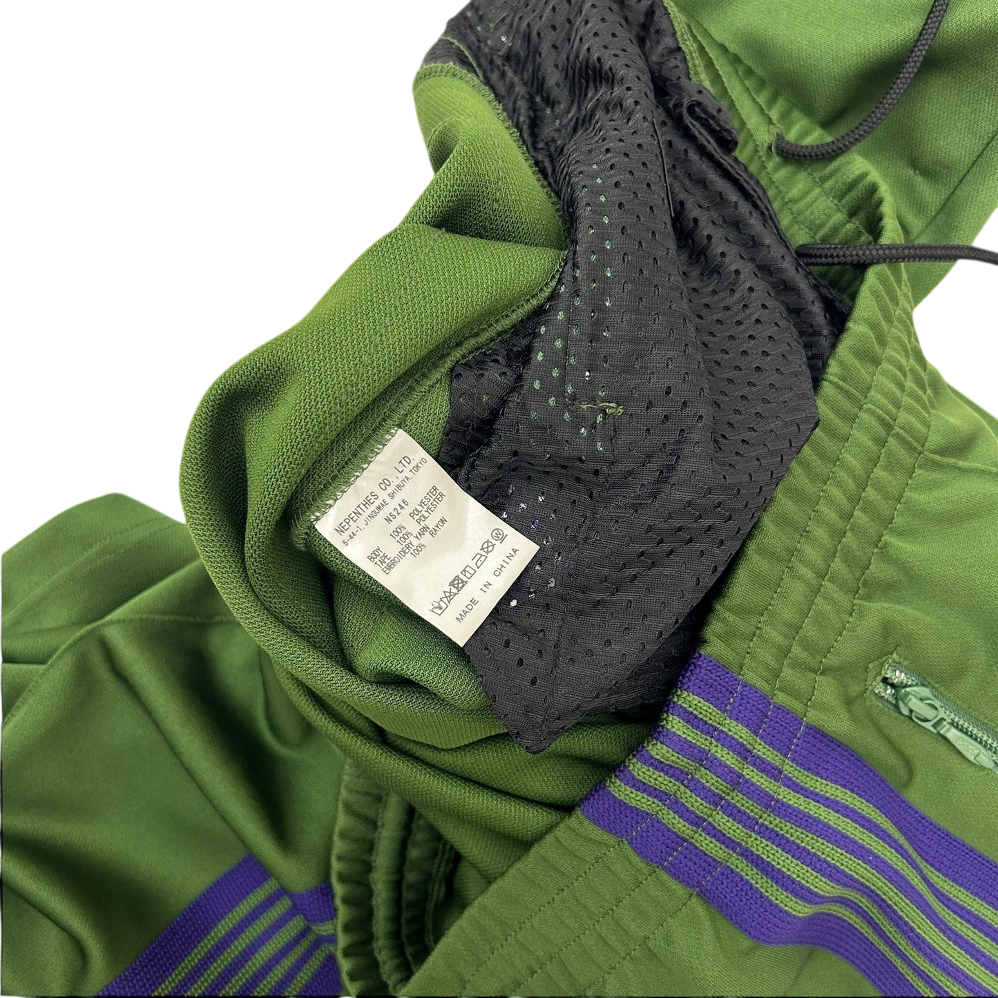 Needles Poly Smooth Track Pants Green/Purple (Size M)