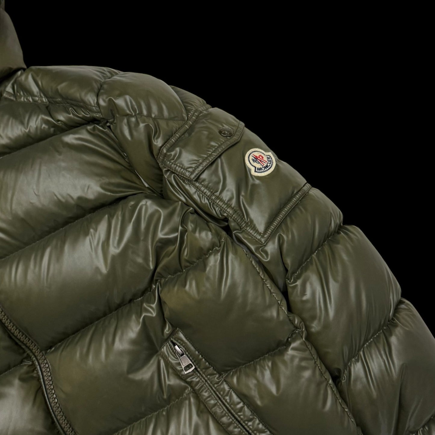 Moncler Maya Quilted Nylon Down Jacket Olive Green (Fits M-L)