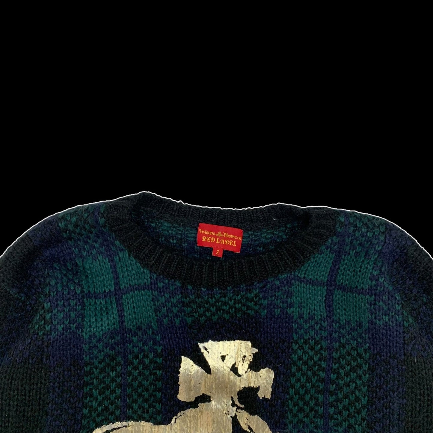 Vivienne Westwood Cropped Orb Logo Sweater Multi Colour (Fits M-L Womens)