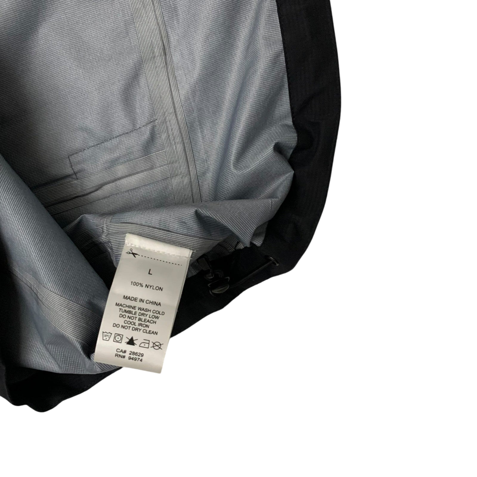 Stussy AW20 Taped Seam Nylon Rain Jacket Black/Grey (Fits L-XL)