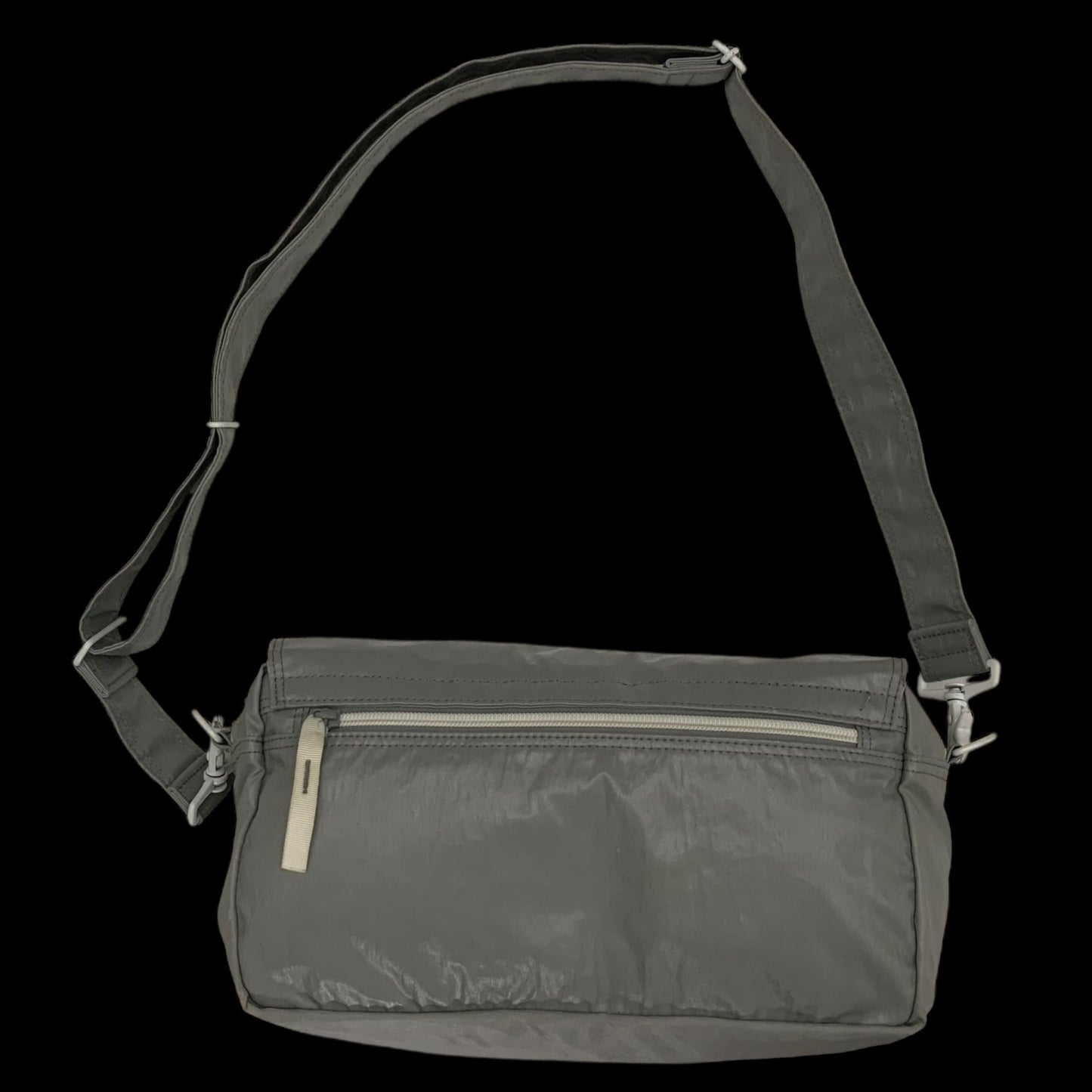 Porter Vintage Nylon Messenger Bag Metallic Silver