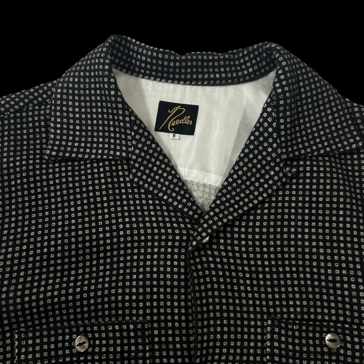 Needles Raw Hem Wool Button-Up Shirt (Fits M)