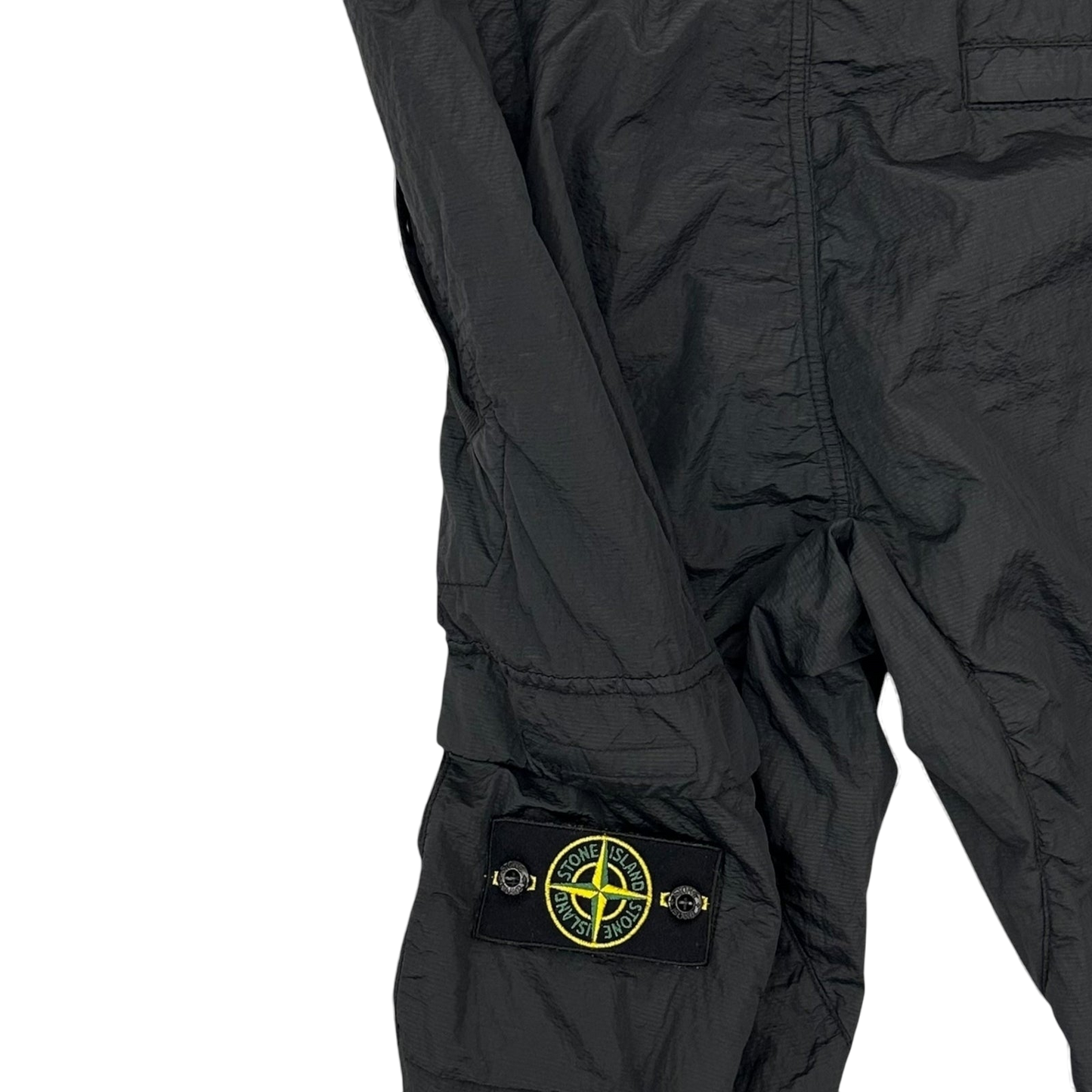 Stone Island Type RE Metal Nylon Cargo Pants Black (Size 34")