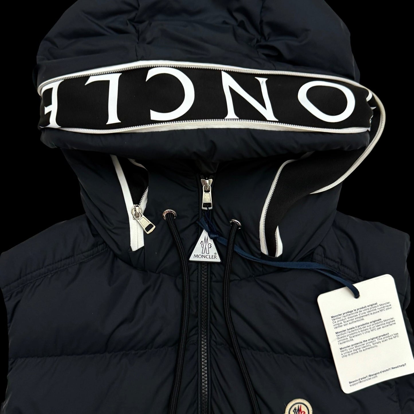Moncler Cardamine Down Vest Black (Fits M-L)