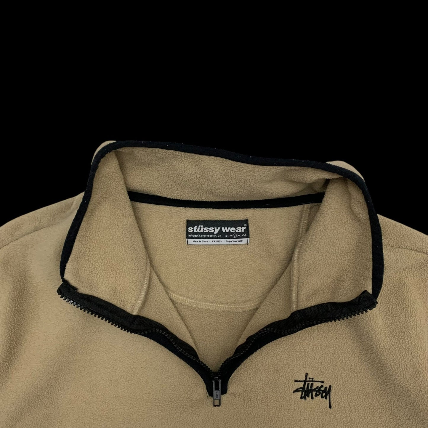 Stussy Quarter-Zip Fleece Beige (Size L)