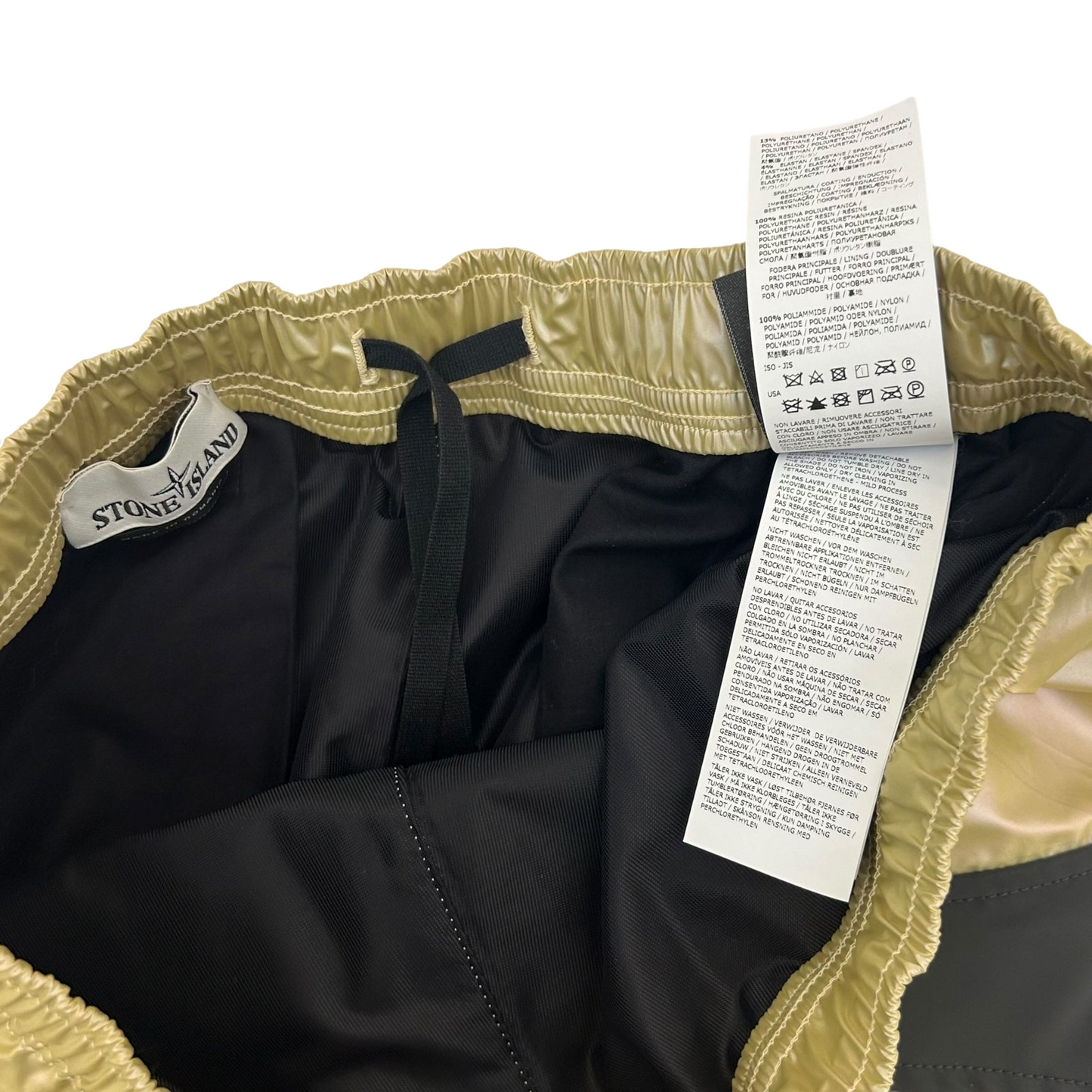 Stone Island Type RE-T Gold Iridescent Tela Gold Cargo Pants (Fits 30”-34”)