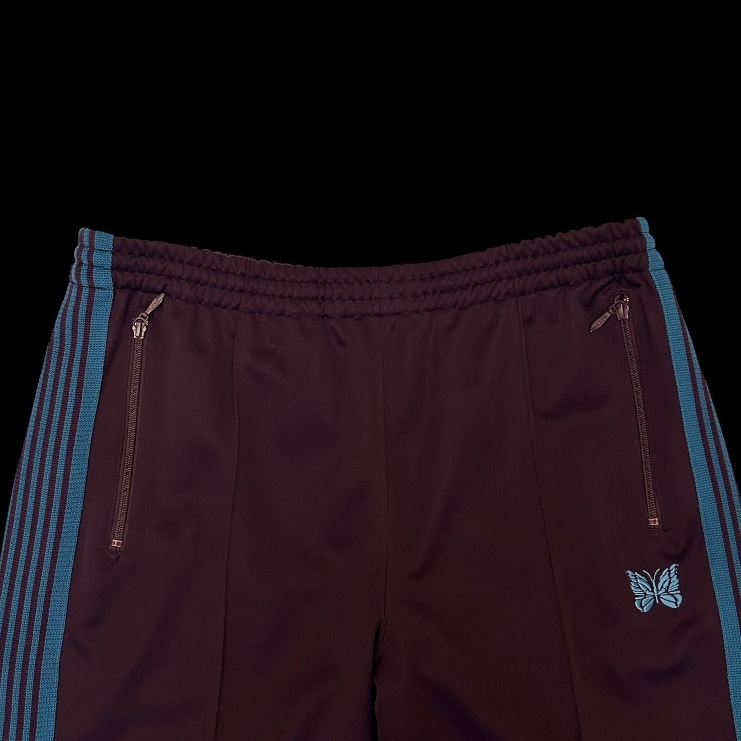 Needles Poly Smooth Track Pants Burgundy/Turquoise (Size L)