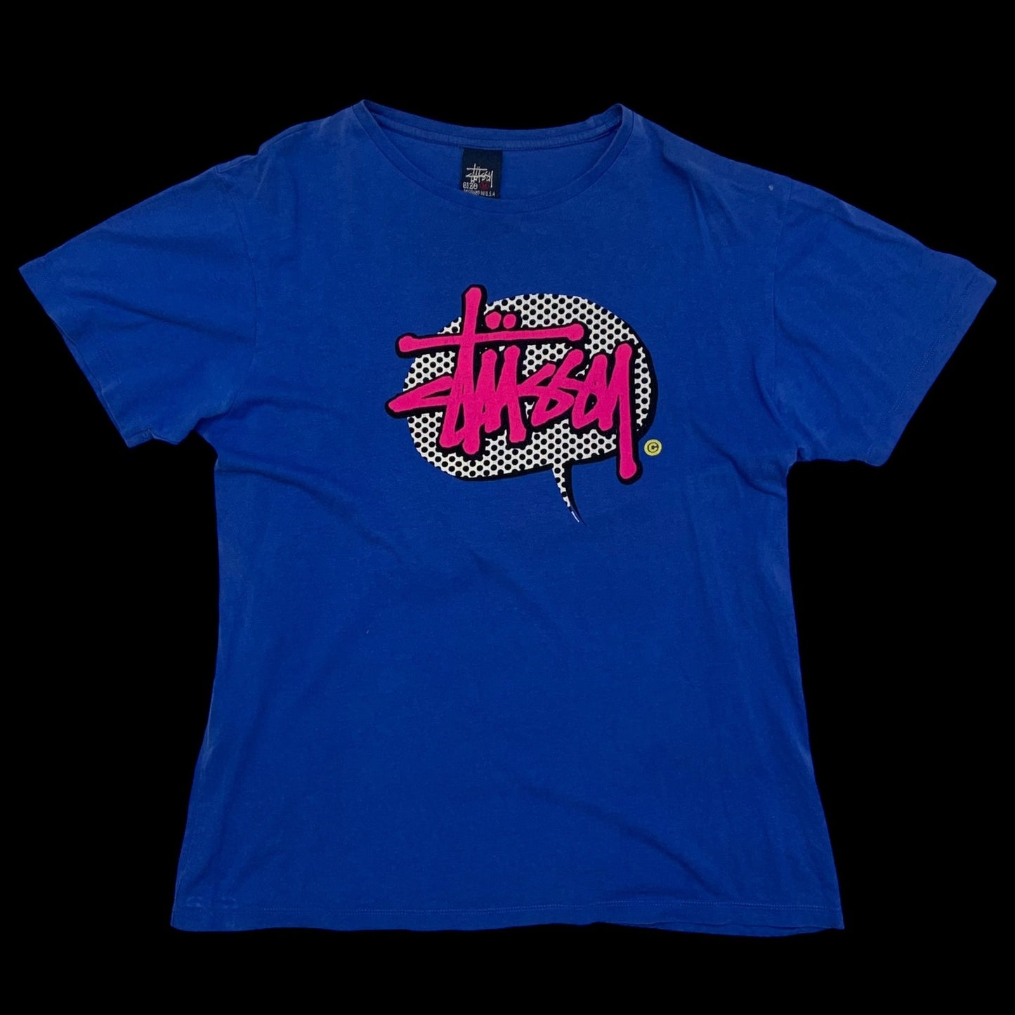 Stussy Vintage 00s Pop Speech Bubble T-Shirt (Fits S-M)