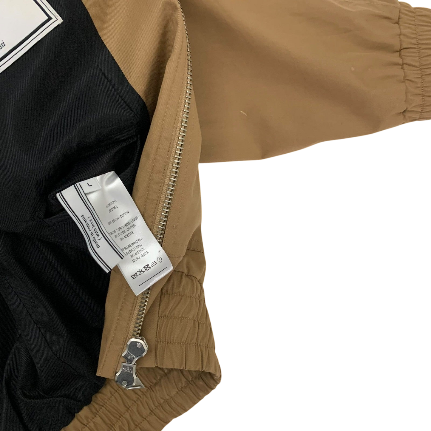 Ami Zipped Harrington Jacket Beige (Size L)