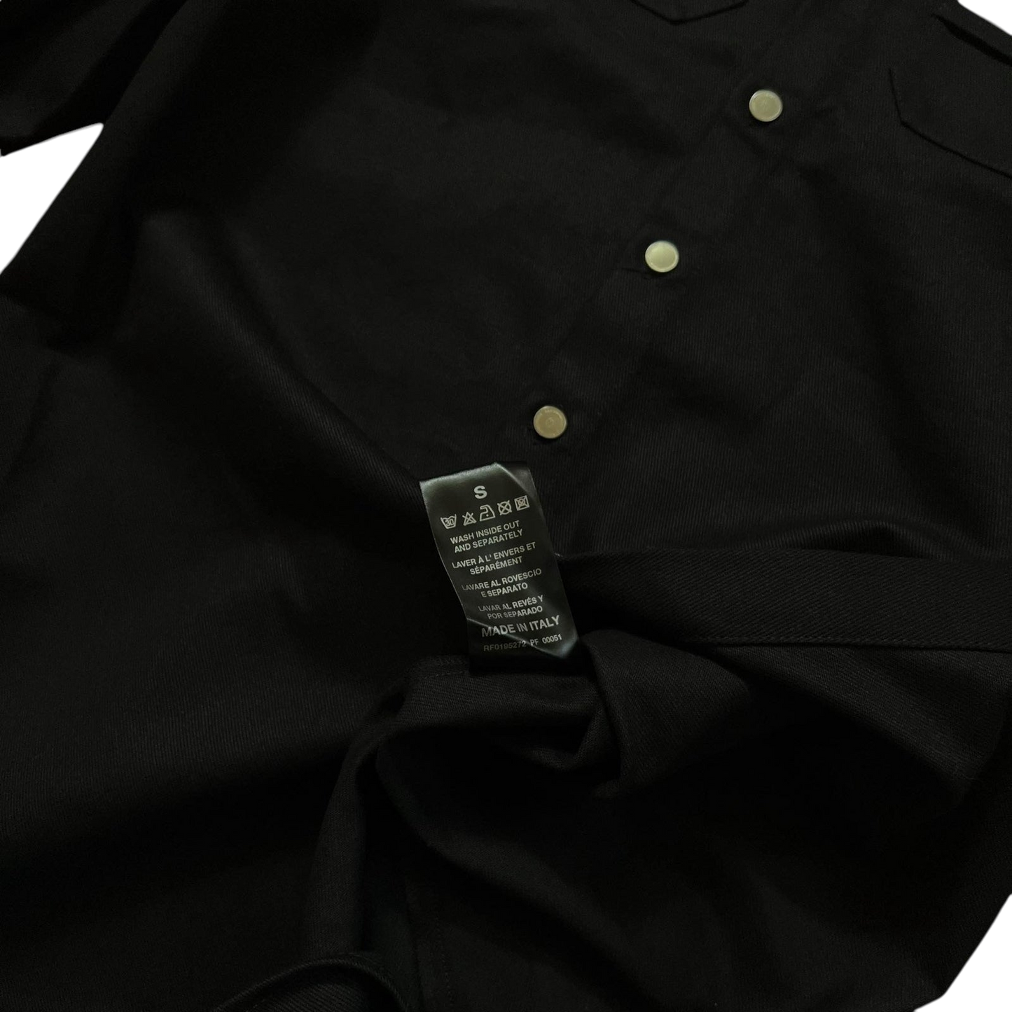SS20 Raf Simons Lab Black Heavy Denim Shirt / Overshirt (Size S)