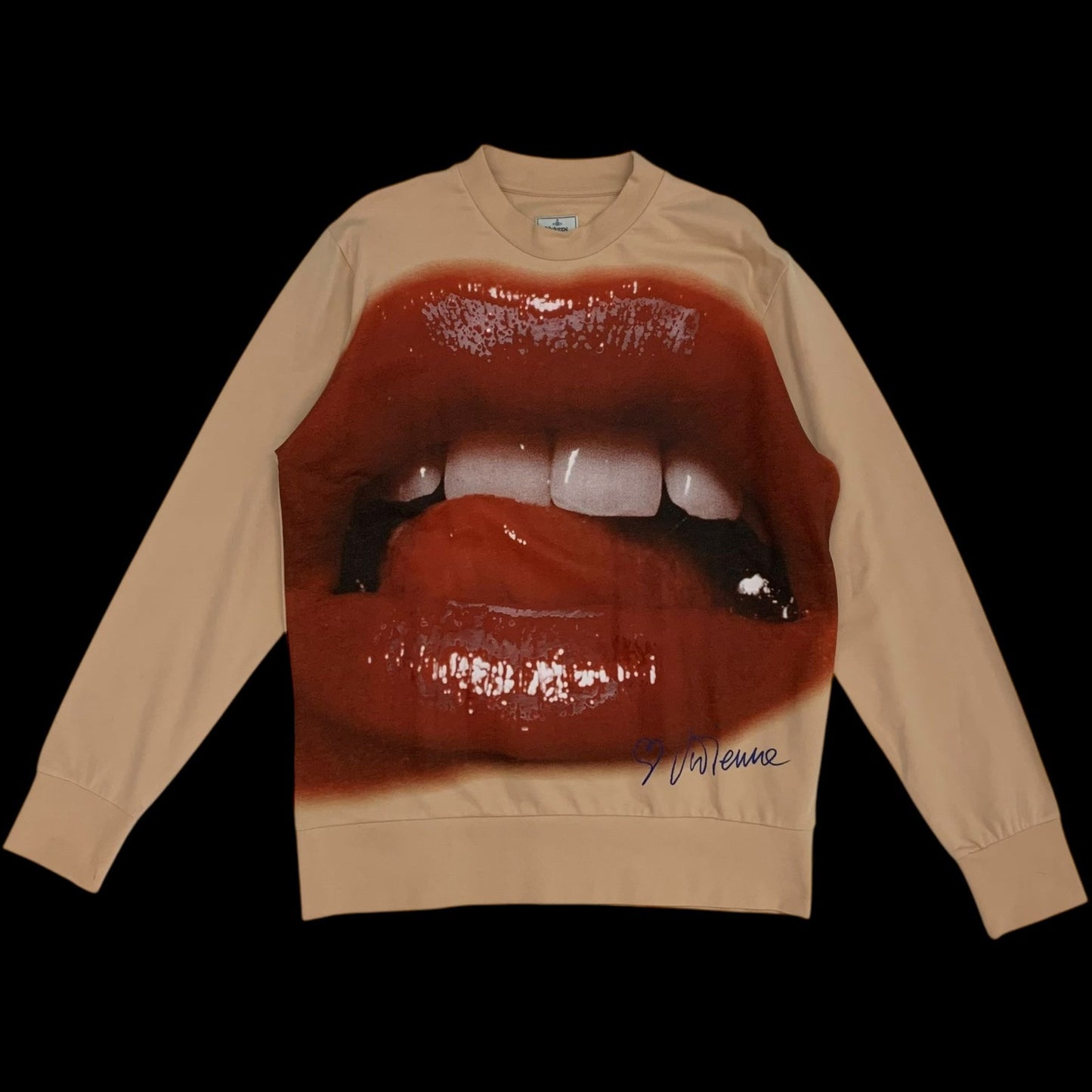 Vivienne Westwood Lip Print Sweatshirt Nude (Fits M-L)