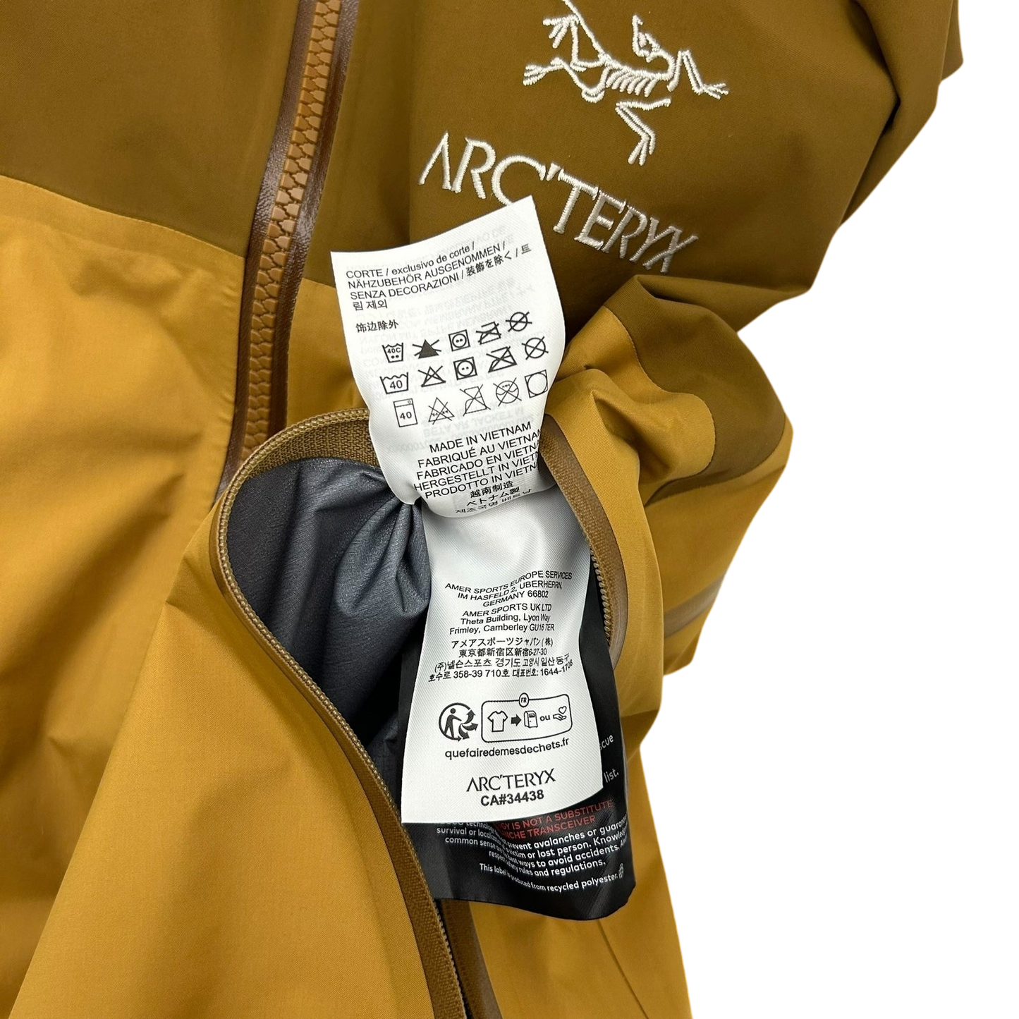 Arc'teryx Beta AR Goretex Jacket in ‘Yukon’ (Brown) (Size M)