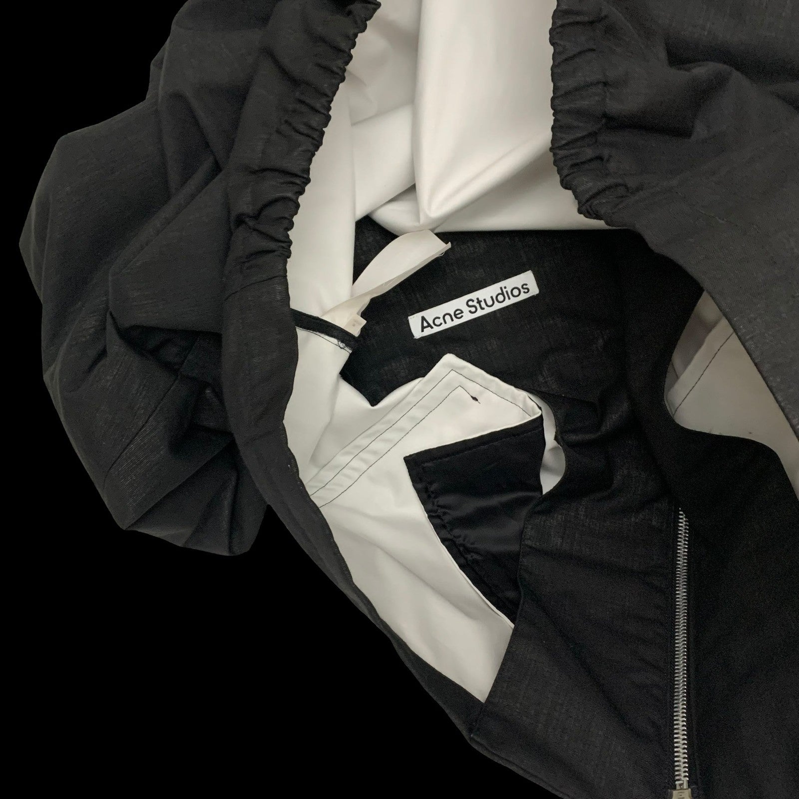 Acne Studios Zip-Embellished Wool-Blend Jacket Black (Fits L-XL)