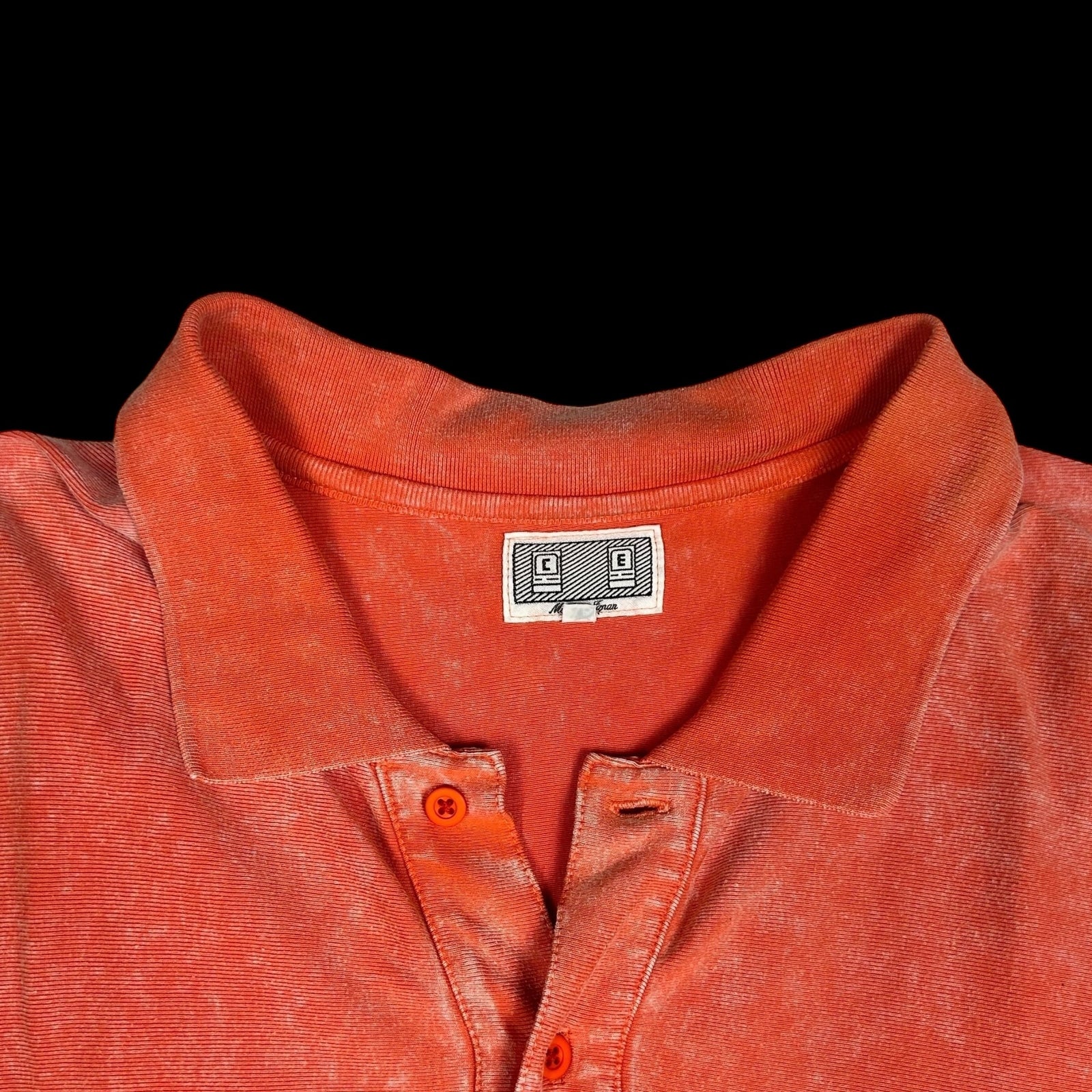 Cav Empt Bleached Ribbed Long Sleeve Polo Shirt (Size M)