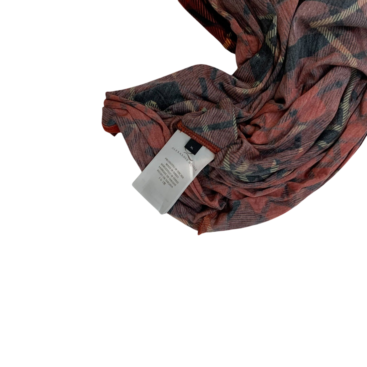 McQ Alexander McQueen Plaid Lyocell Top Red / Black (Fits L)