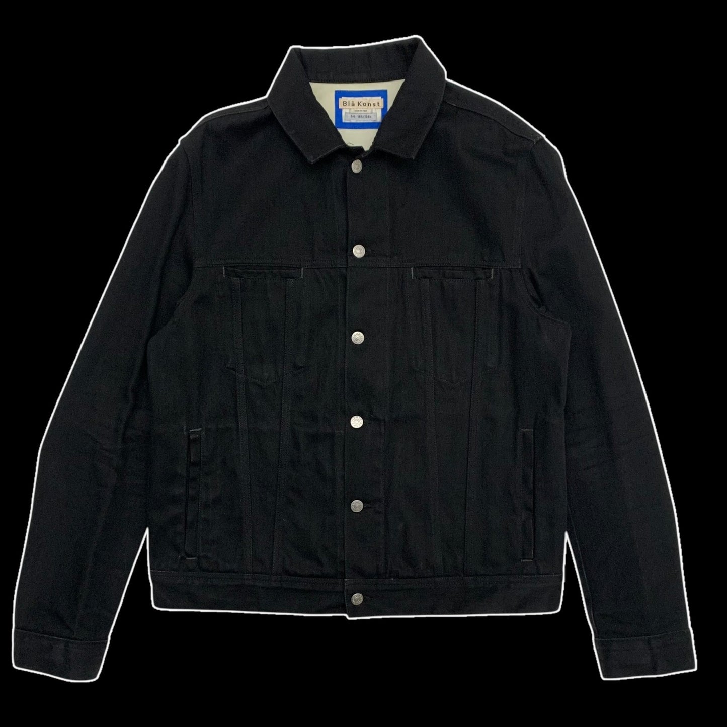 Acne Studios Blå Konst Pass Denim Jacket Black (Fits M-L)