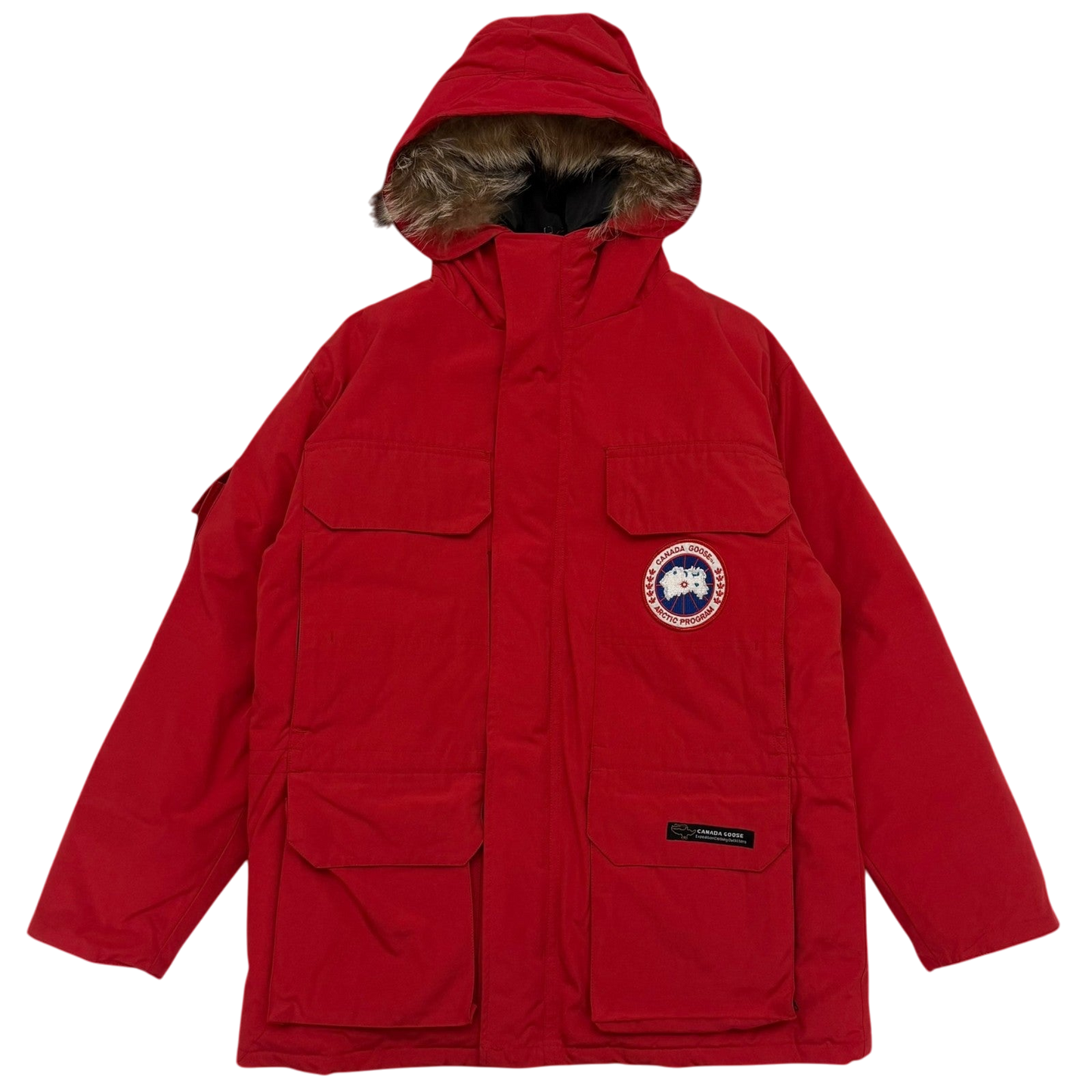 Canada Goose Vintage Expedition Down Fur-Trim Parka Red (Fits M-L)
