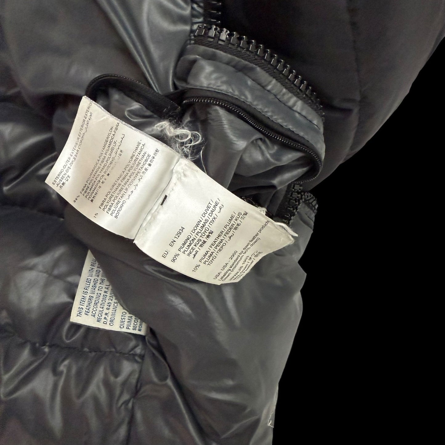 Moncler Aubert Hooded Down Jacket Matte Black (fits M)
