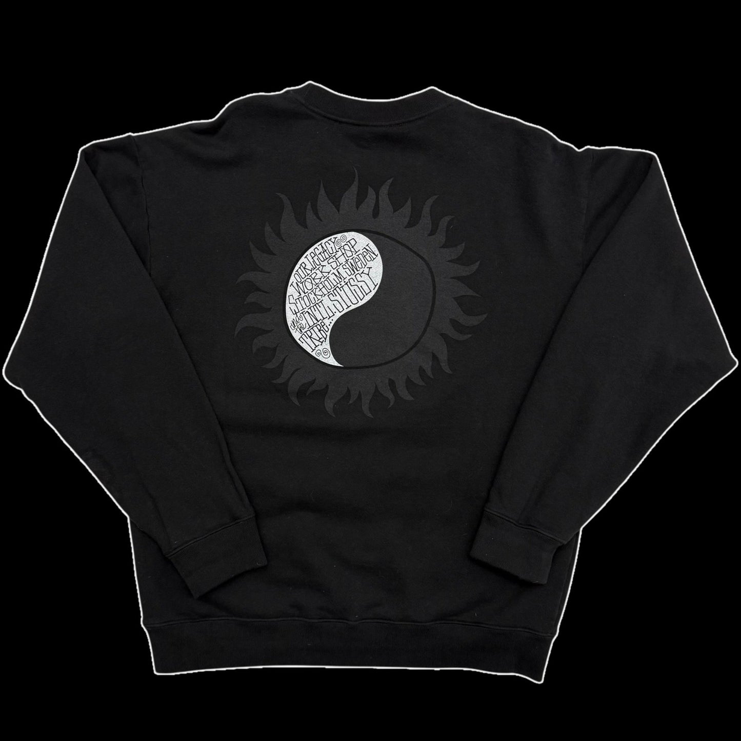 Stussy x Our Legacy Sun Crewneck Sweater Black (Made in USA) (Fits M-L)