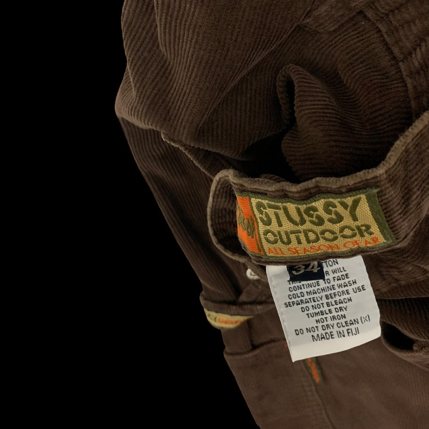Stussy Vintage Brown Corduroy Carpenter Pants (W34)