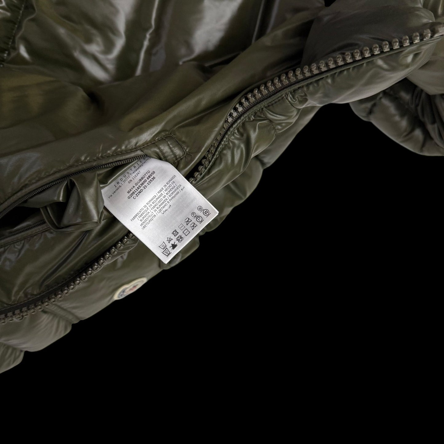Moncler Maya Quilted Nylon Down Jacket Olive Green (Fits M-L)