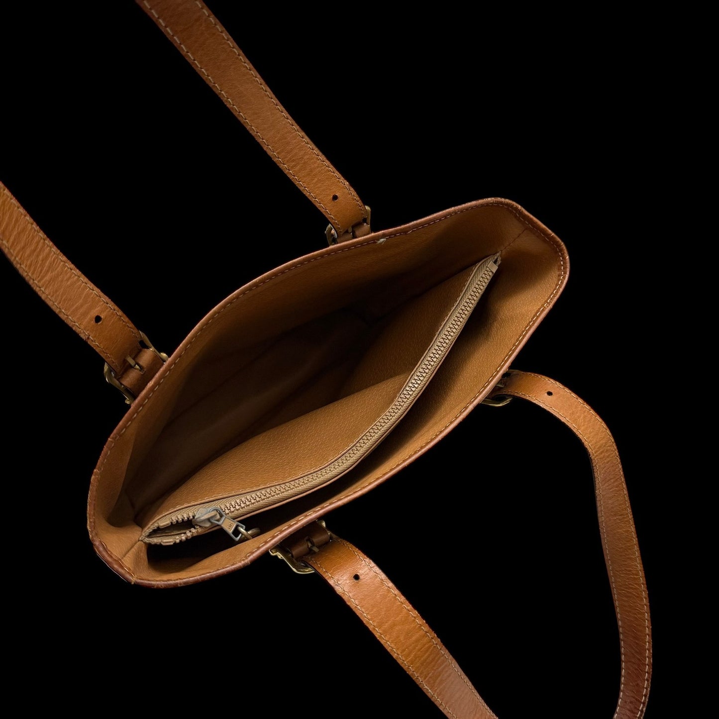 Céline 2008 Macadam Coated Canvas Monogram Tote Bag Brown